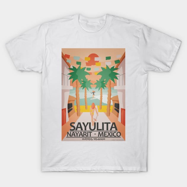 Sayulita Nayarit Mexico T-Shirt by JDP Designs